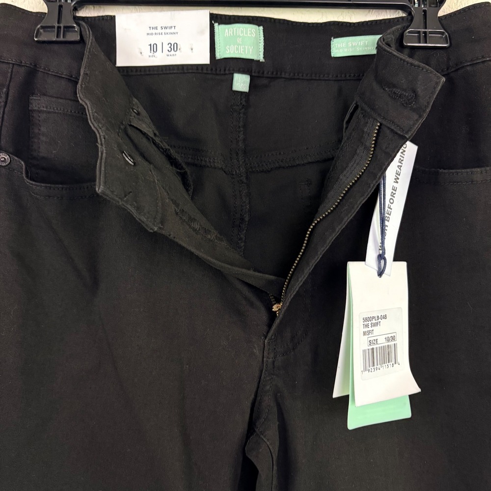 Articles of Society Womens 10 30 Black The Swift Skinny Jeans Misfit Retro NWT - Picture 4 of 9